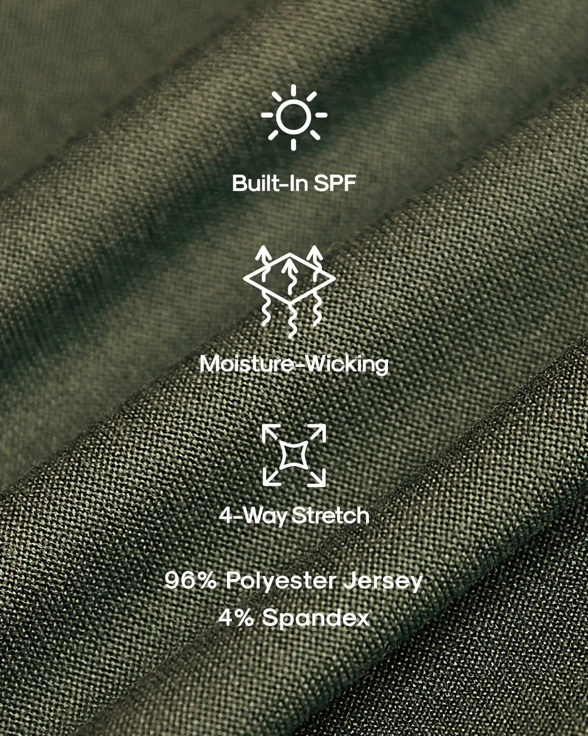 Military Green Active Crew Neck Tee