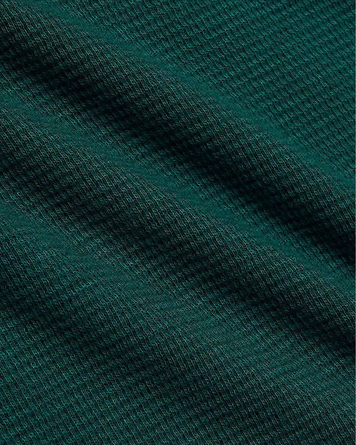 Womens Deep Emerald Waffle Long Sleeve Henley & Waffle Leg Pant 2-Pack