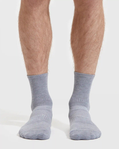 Heather Gray Half Crew Socks 3-Pack