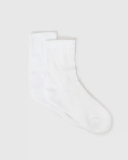 White Half Crew Socks 3-Pack