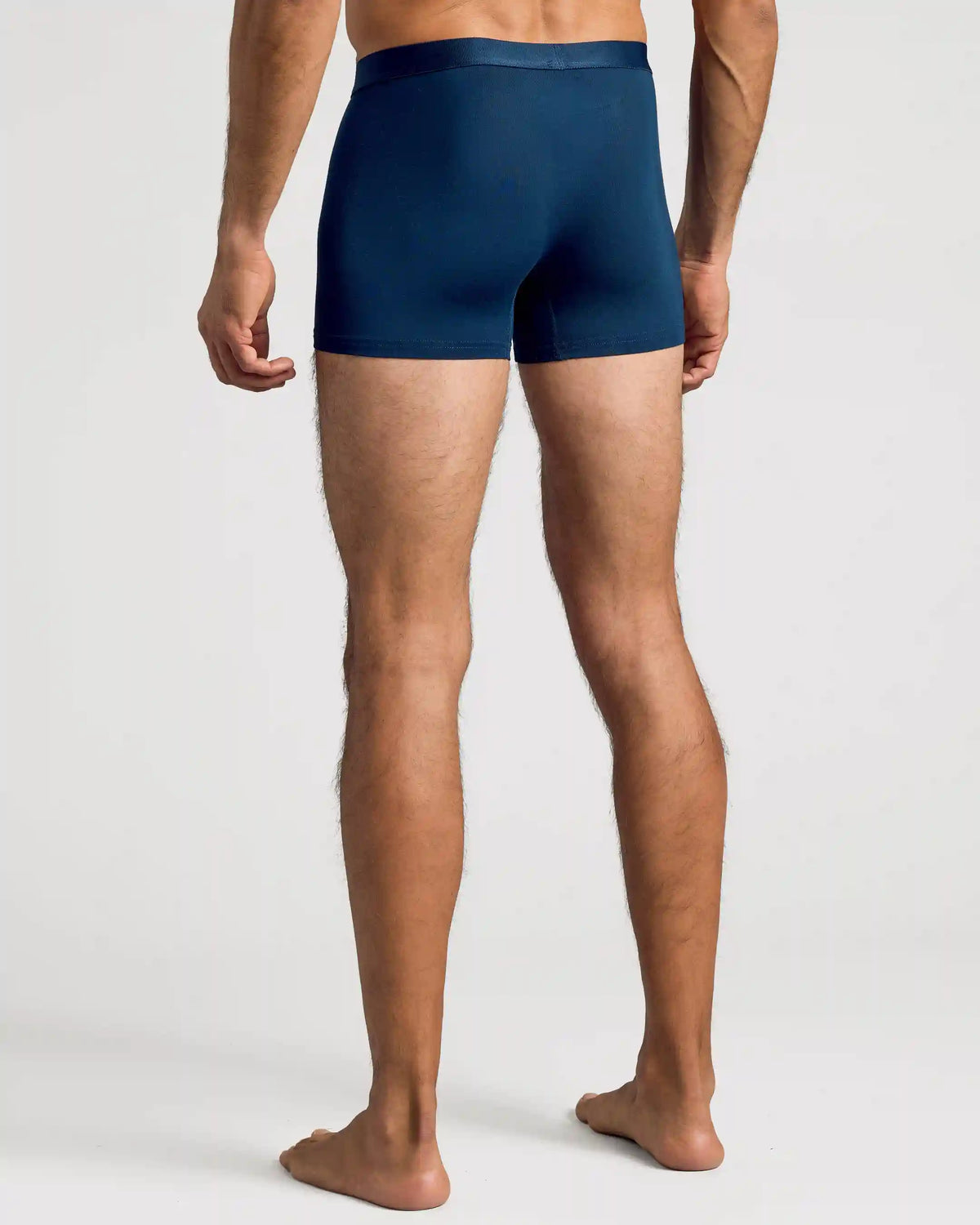 Navy Boxer Trunks W/ Fly 3-Pack