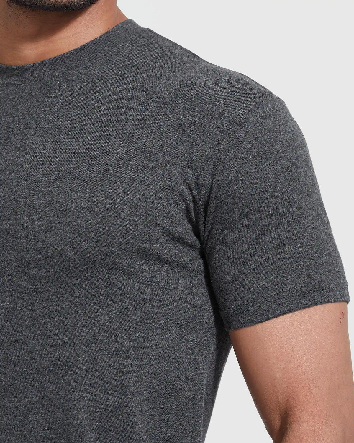Charcoal Heather Gray Classic Crew Neck