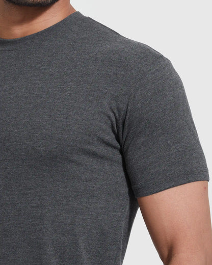 Charcoal Heather Gray Classic Crew Neck