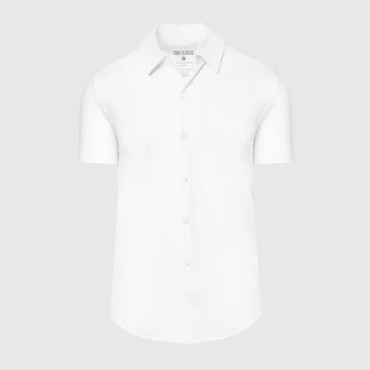 White Short Sleeve Knit Shirt