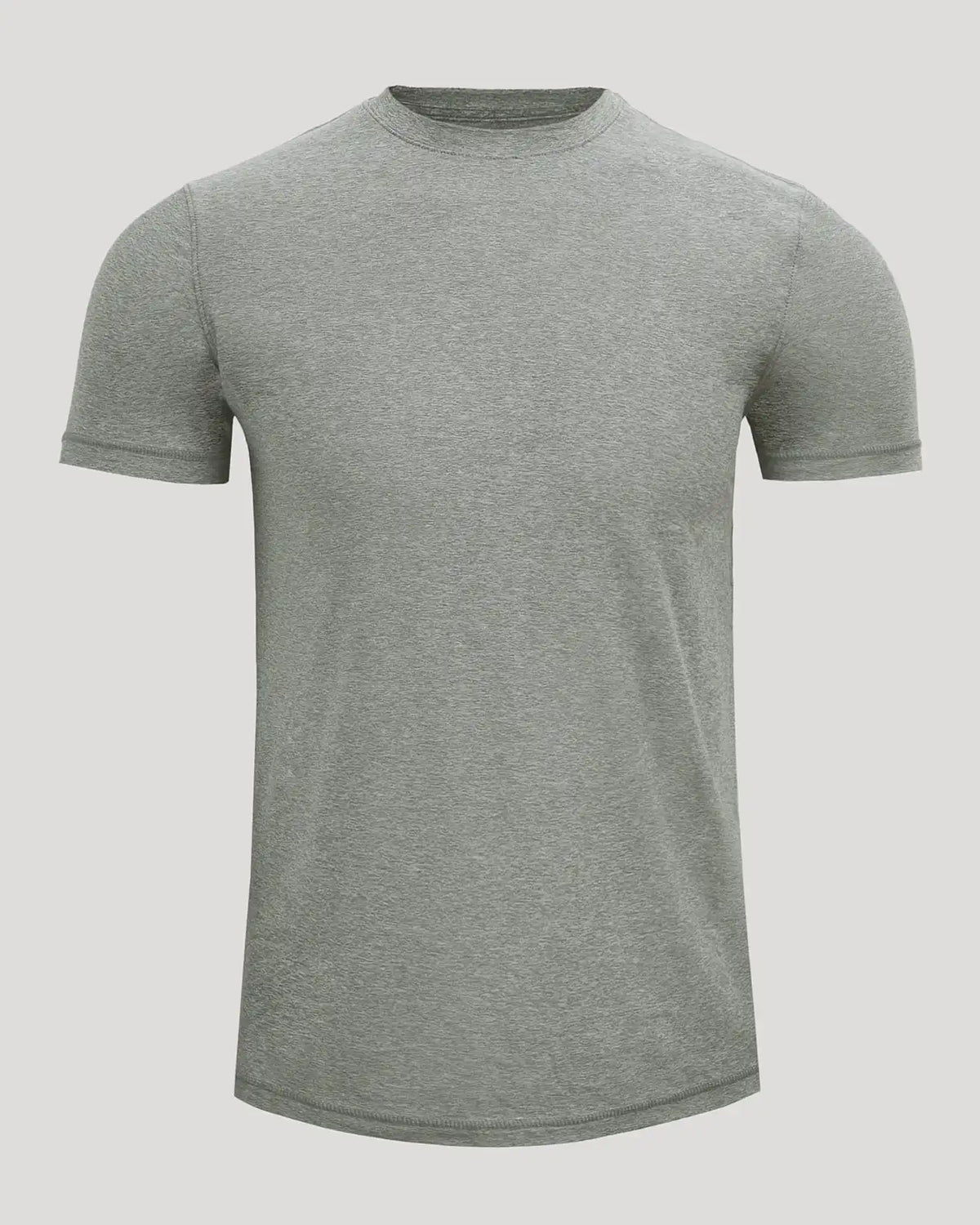 Heather Gray Active Curved Hem Crew