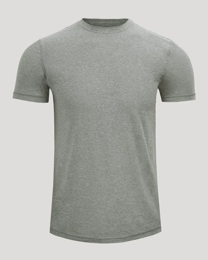Heather Gray Active Curved Hem Crew