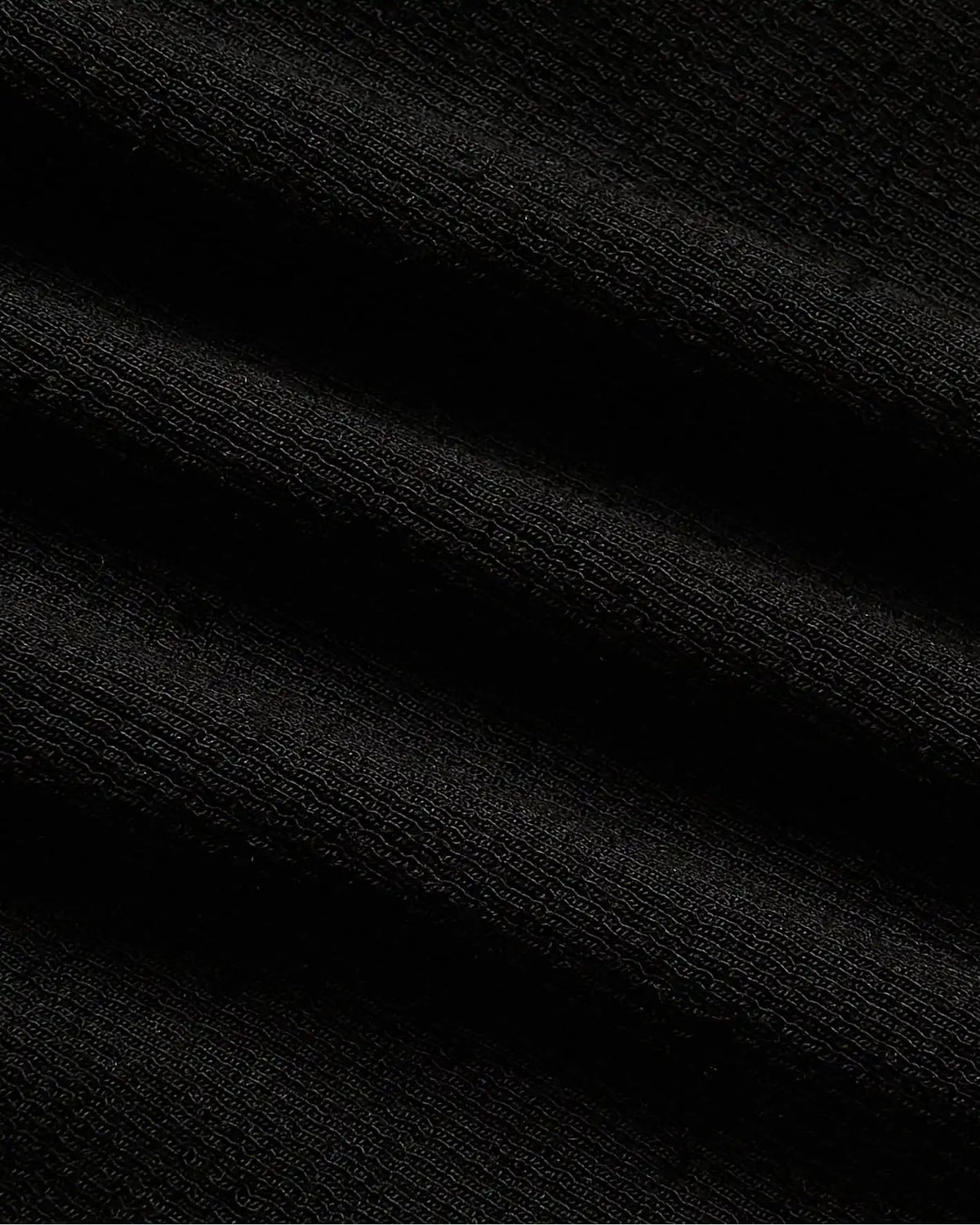 Womens Black Ribbed 3/4 Sleeve Scoop Neck Tee