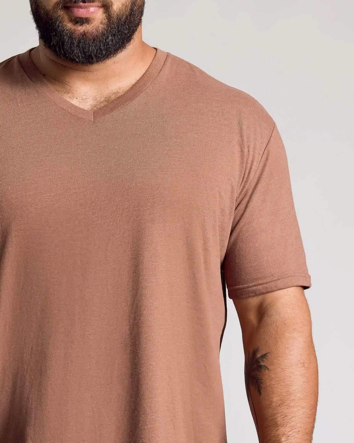 Dark Heather Sepia Classic V-Neck