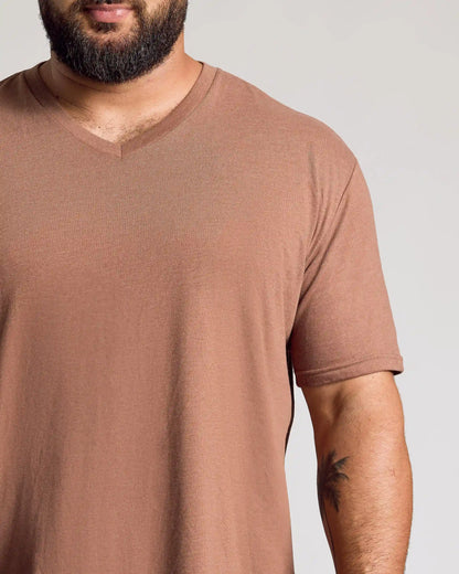 Dark Heather Sepia Classic V-Neck