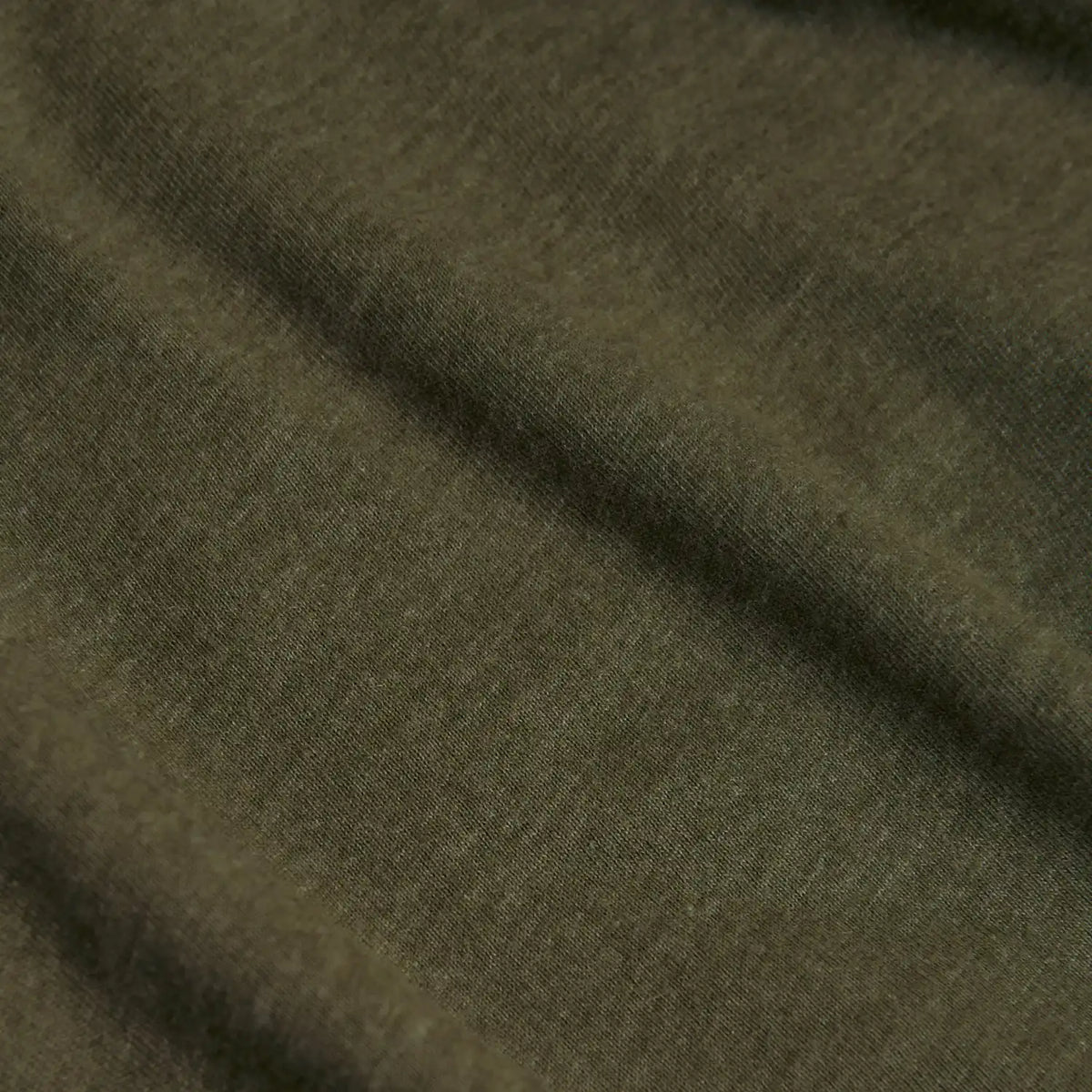 Heather Military Green Classic Long Sleeve Crew Neck