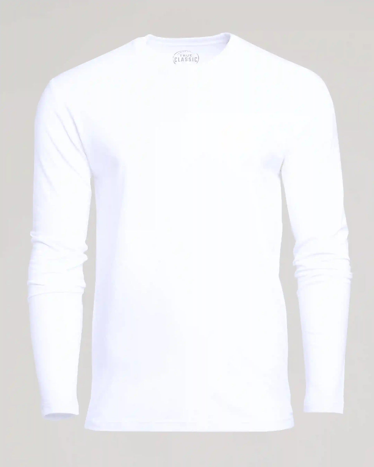 White Classic Long Sleeve Crew Neck