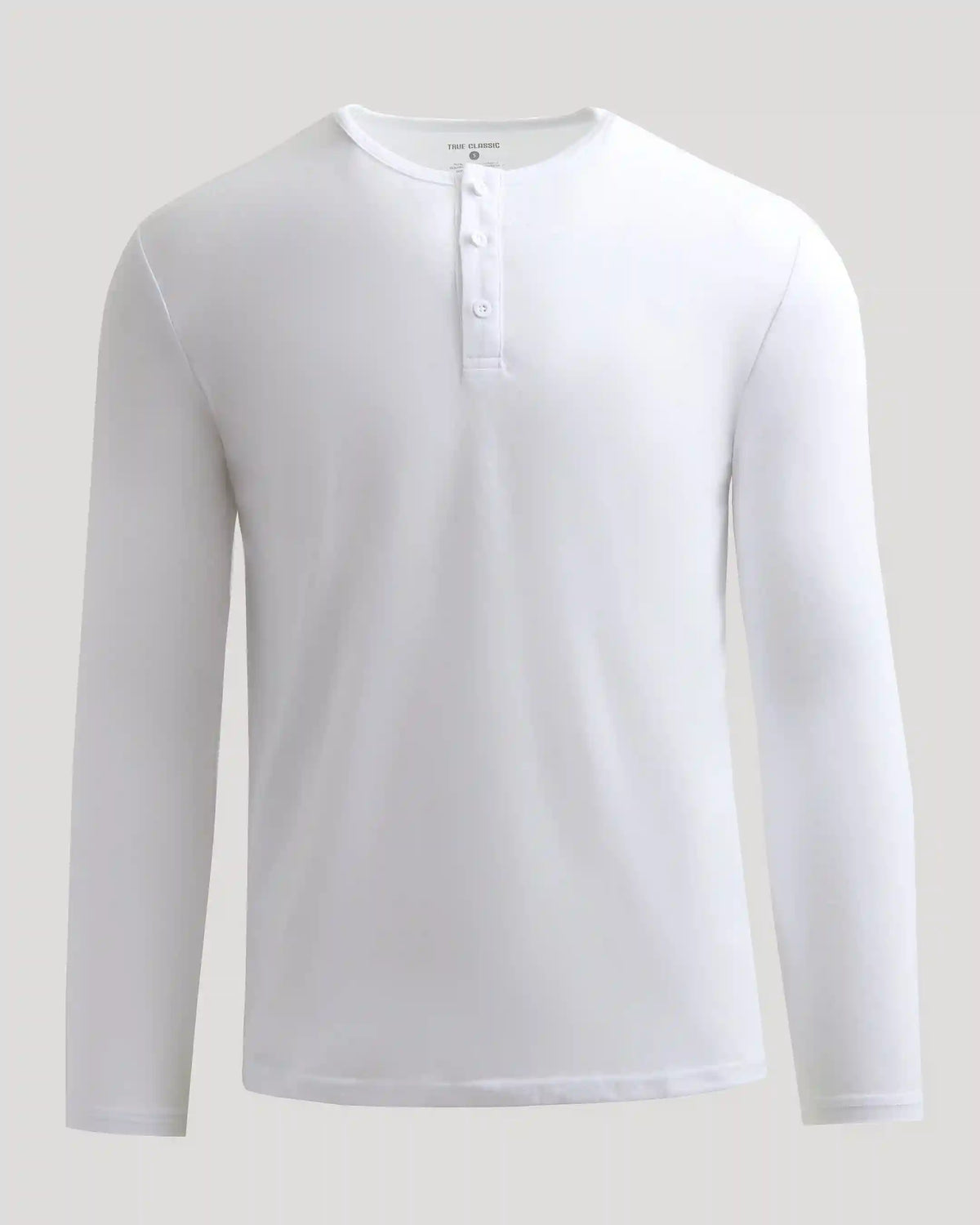 White Classic Long Sleeve Henley