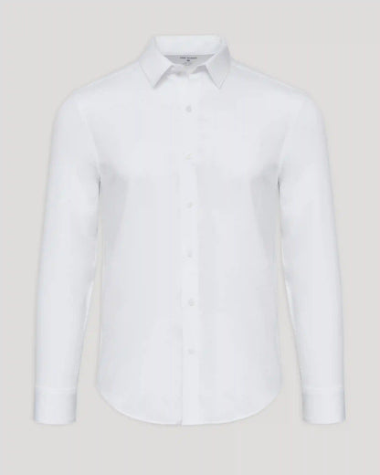 White Performance Long Sleeve Dress Shirt