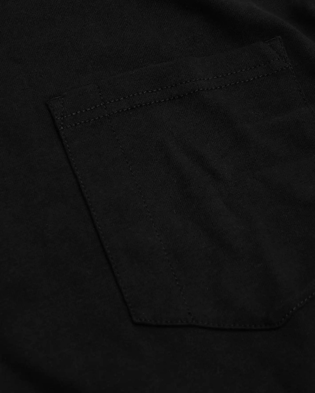 Black Tall Heavyweight Long Sleeve Pocket Crew