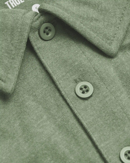 Dark Heather Bay Green Short Sleeve Tall Polo