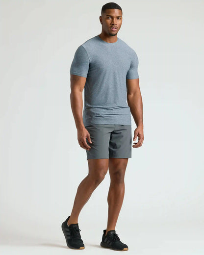 Heather Navy Tall Active Crew Neck 2.0