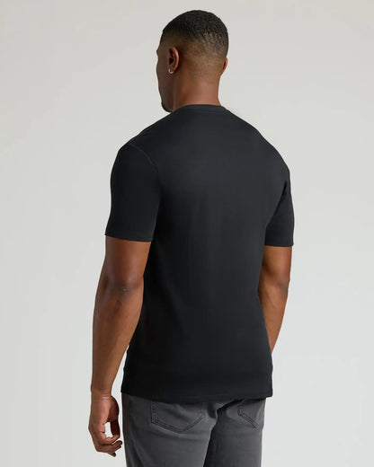 Black Tall Pima Cotton Blend Crew