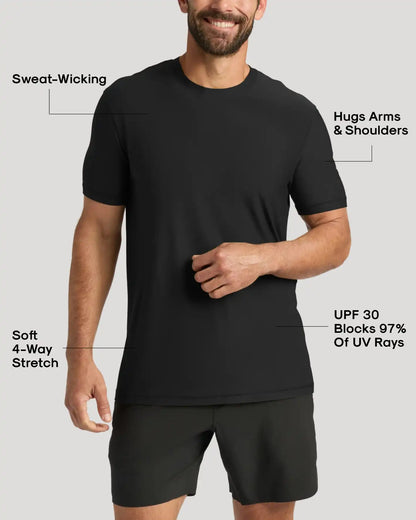 All Black Active Crew Neck 6-Pack