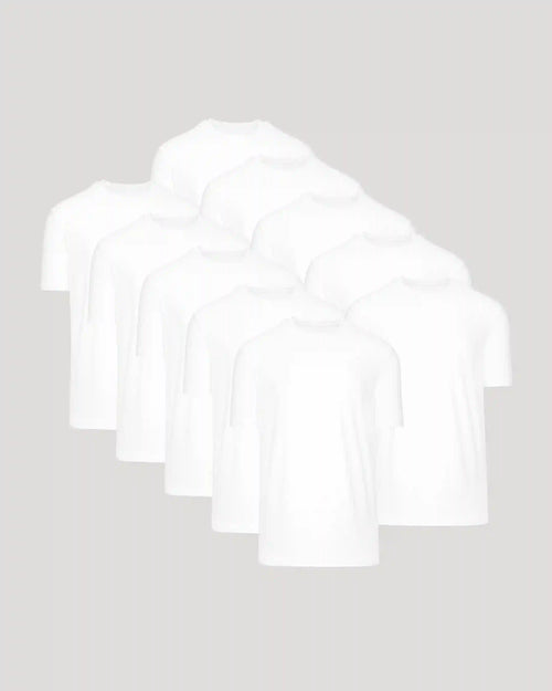 All White Active Crew 10-Pack