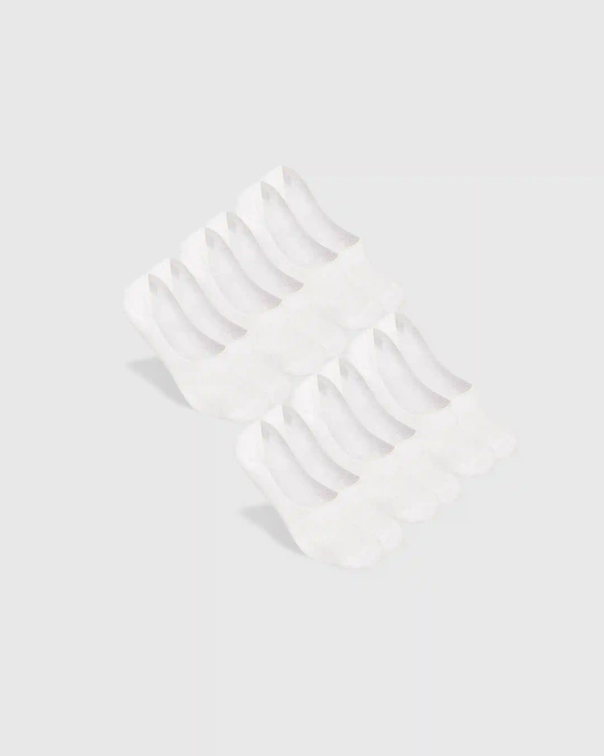 White Never Show Socks 6-Pack