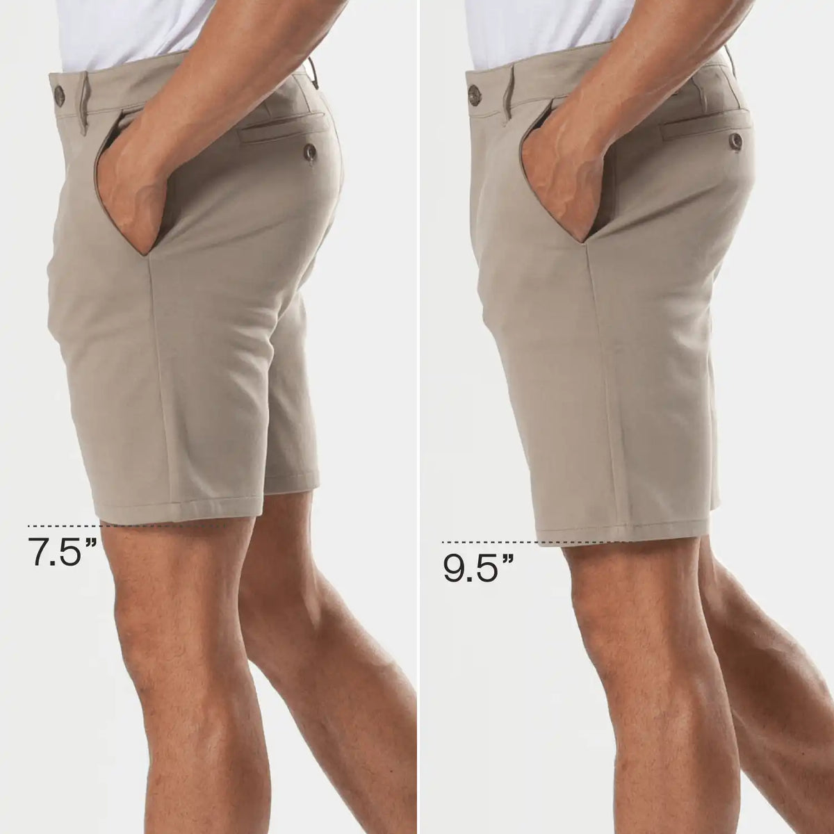 7" Khaki Comfort Knit Chino Shorts