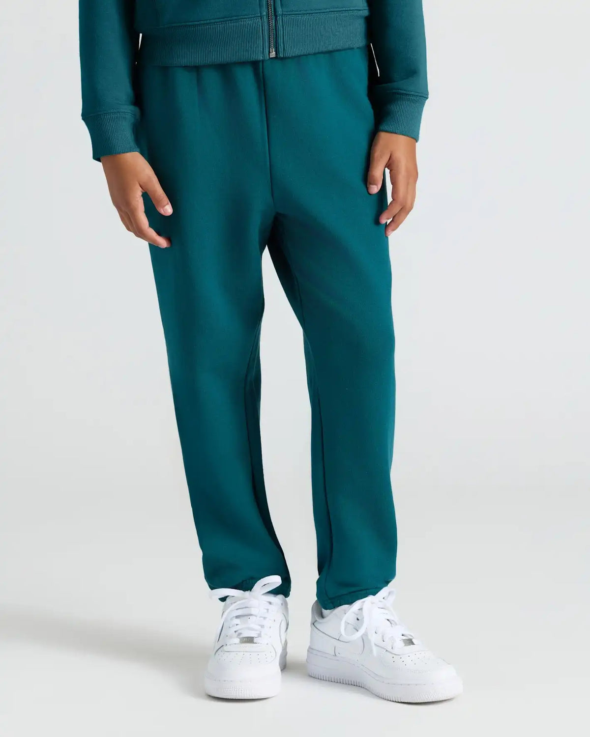 Girls Deep Emerald Slouch Pullover Crew & Relaxed Jogger 2-Pack