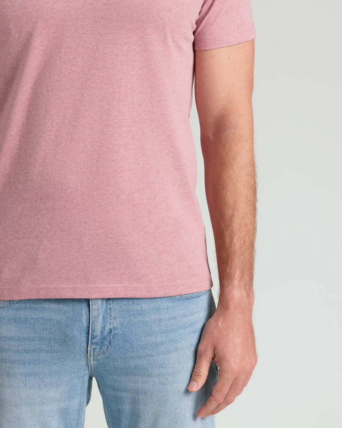 Light Heather Boysenberry Classic Crew Neck