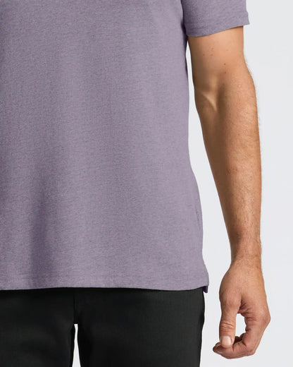 Dark Heather Amethyst Short Sleeve Polo