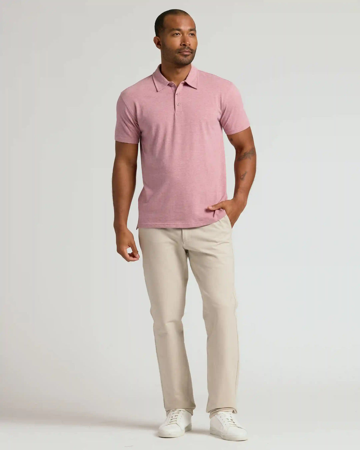Light Heather Boysenberry Classic Polo