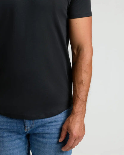 Pima Cotton Blend Curved Hem Crew 2-Pack
