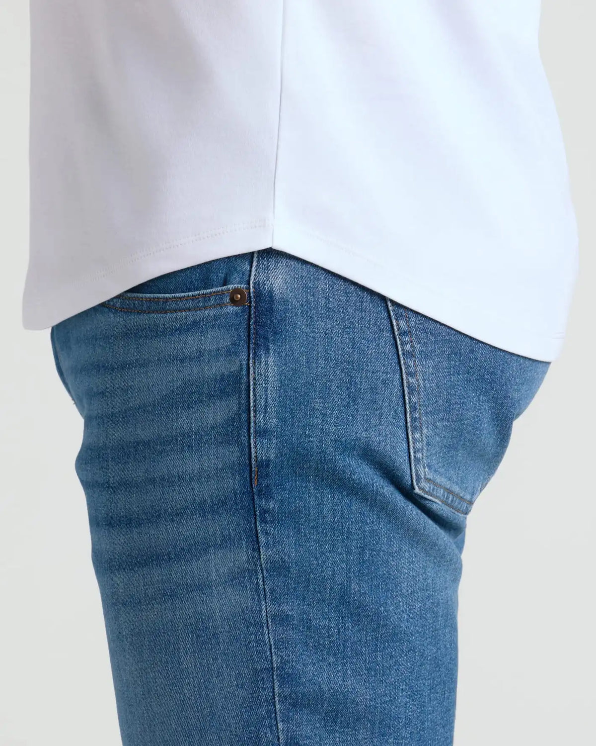 Pima Cotton Blend Curved Hem Crew 2-Pack
