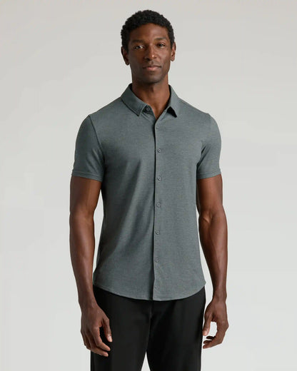 Dark Heather Navy & Charcoal Heather Gray Short Sleeve Comfort Knit Shirt 2-Pack