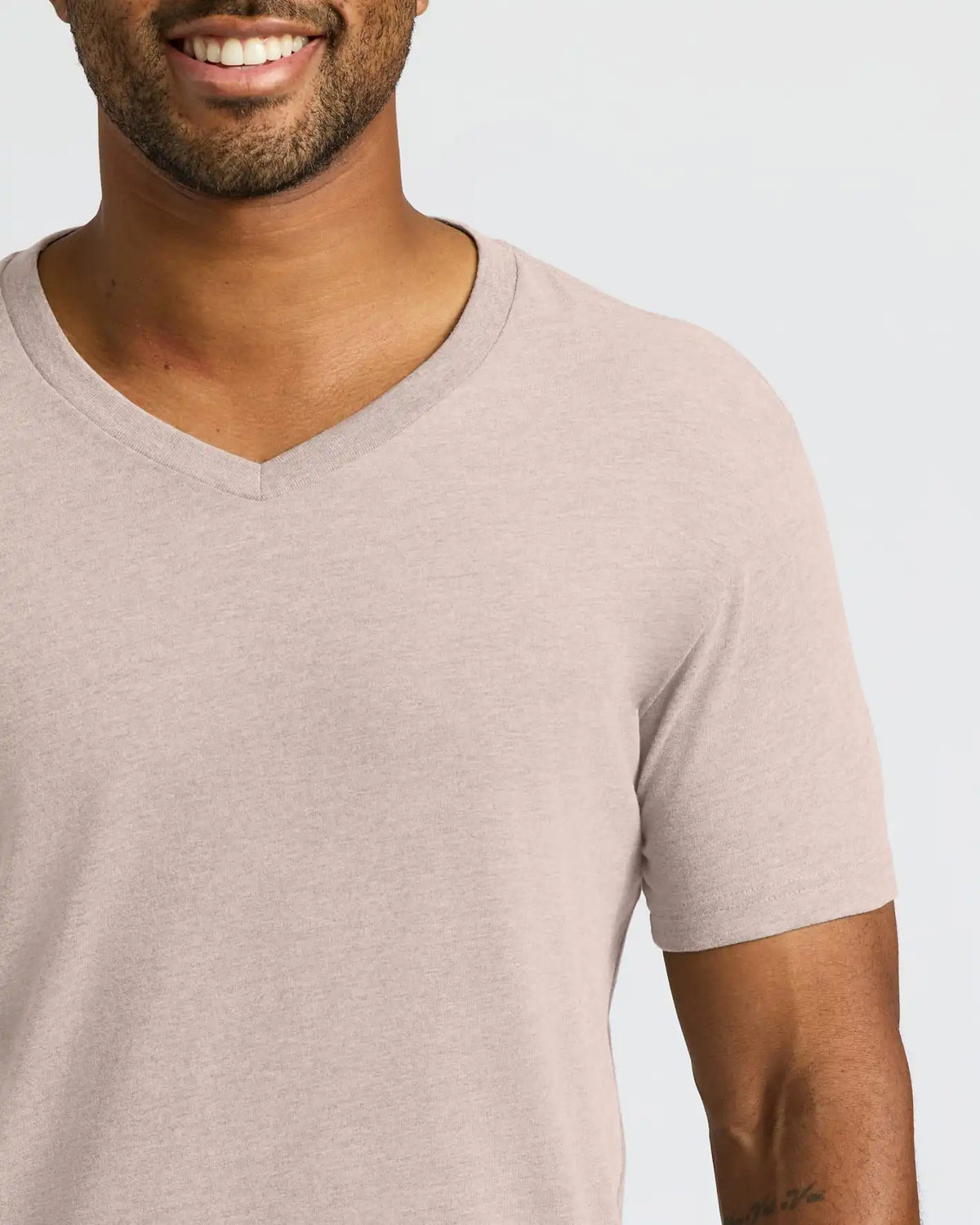 Light Heather Slate Mauve Classic V-Neck