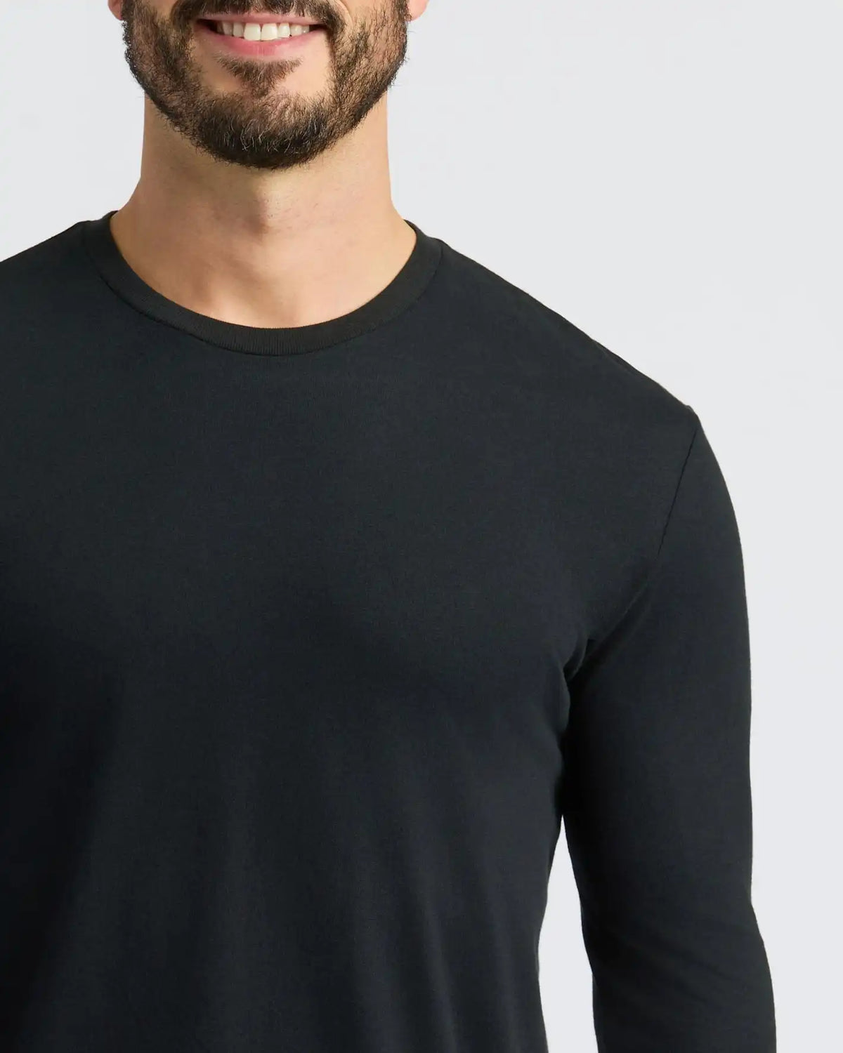 Black Classic Long Sleeve Crew Neck