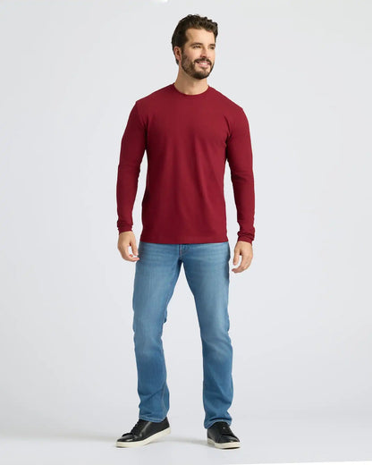 Dark Maroon Classic Long Sleeve Crew Neck