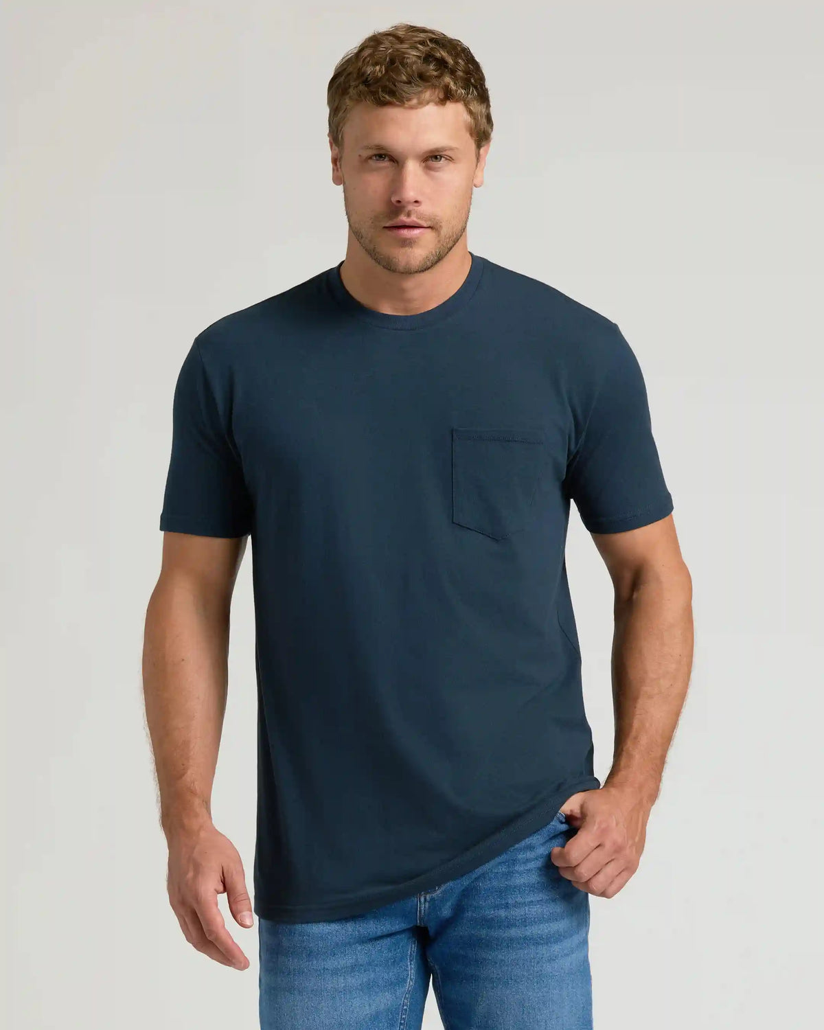 Navy Pocket Crew Tee