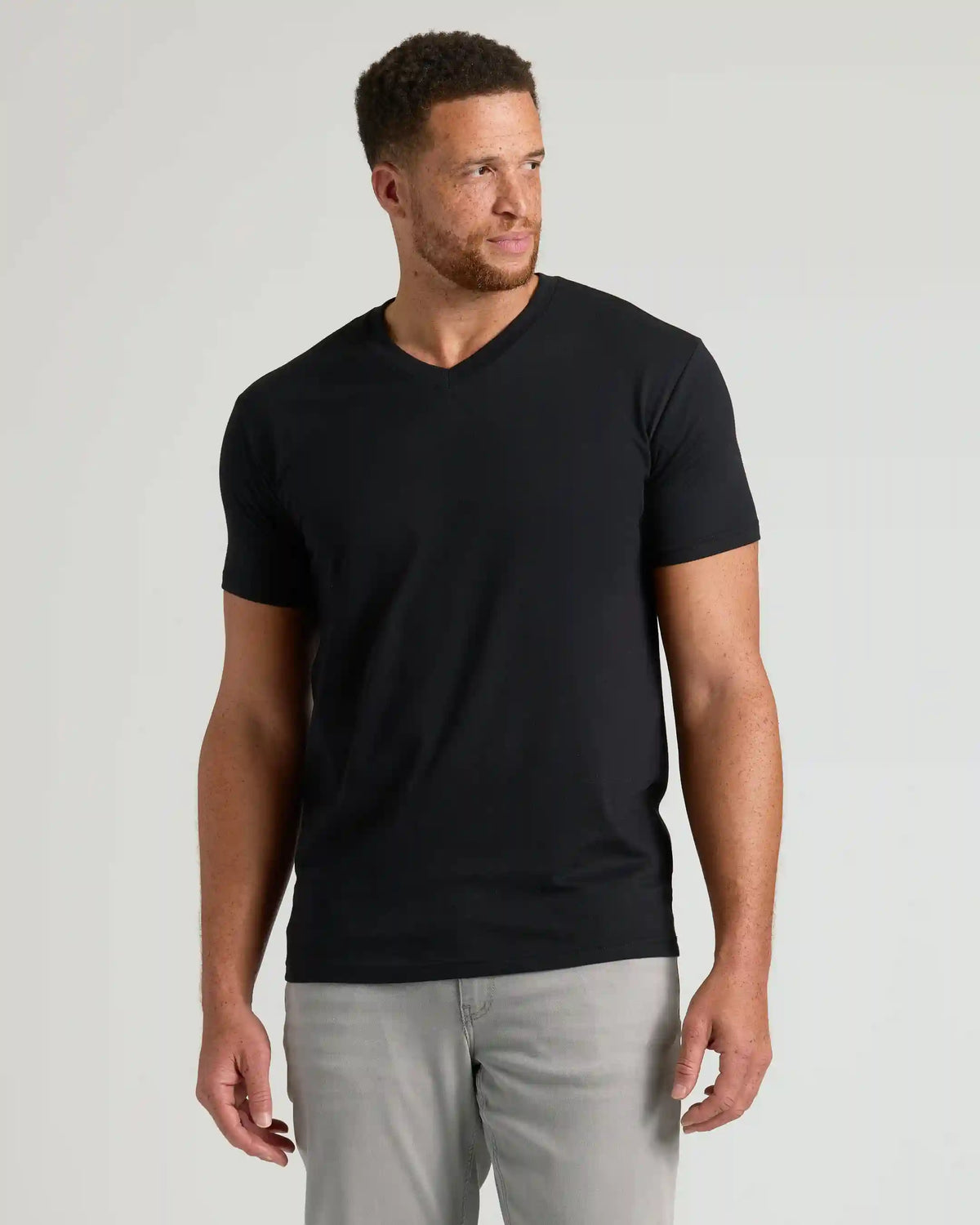 Black Classic Tall V-Neck 10-Pack