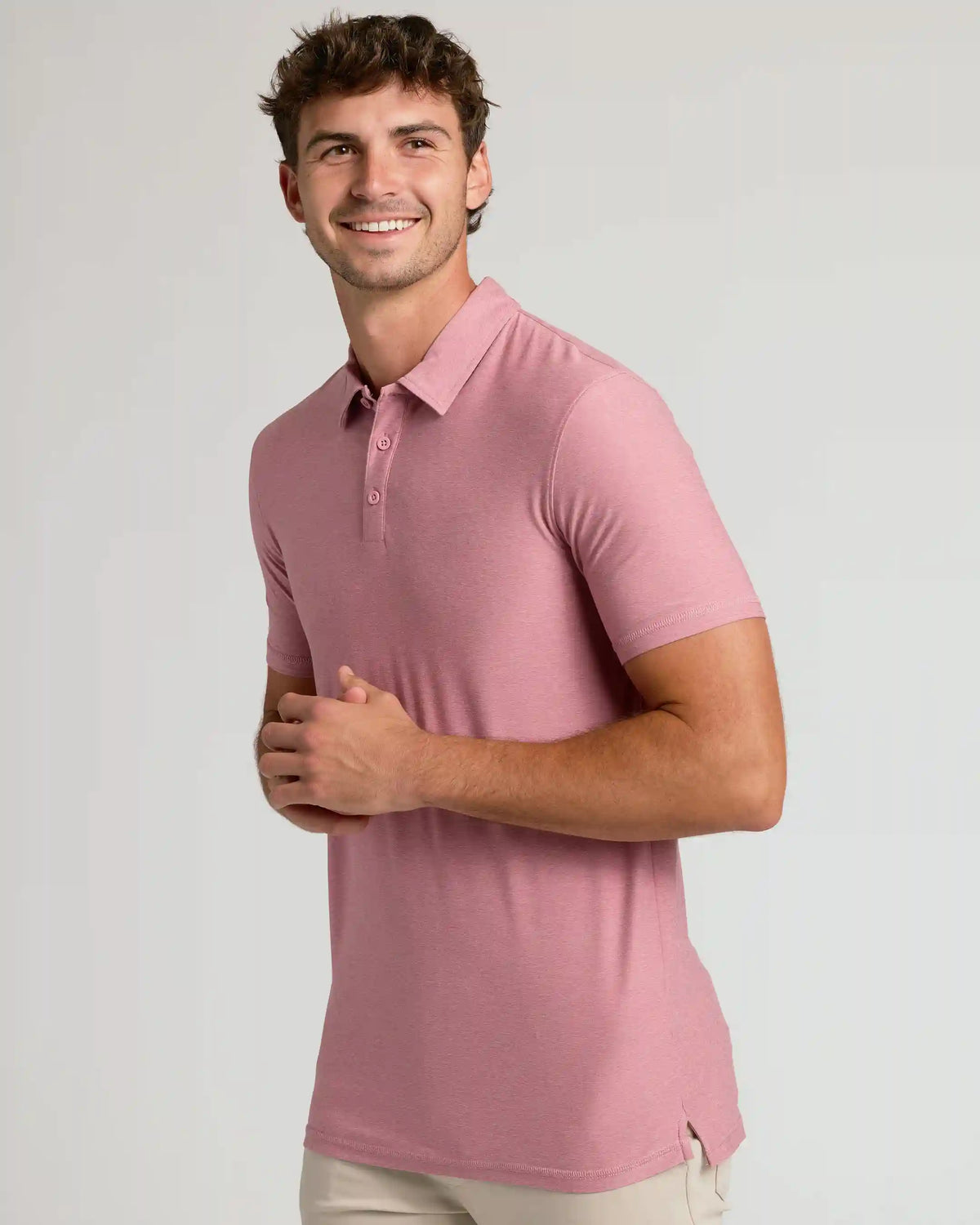 Quartz Rose Short Sleeve Tall Active Polo