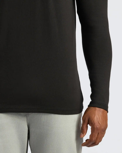 Black Tall Heavyweight Long Sleeve Pocket Crew