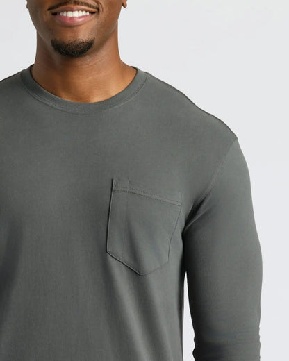 Carbon Tall Heavyweight Long Sleeve Pocket Crew