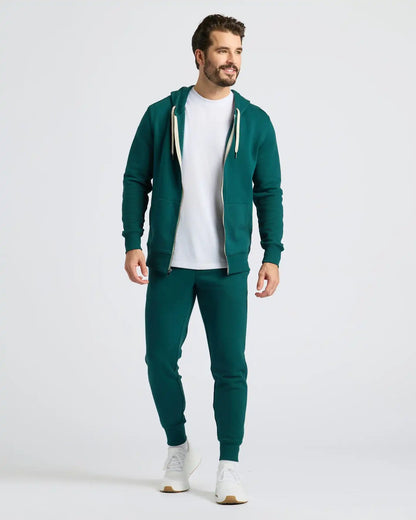 Deep Emerald Fleece French Terry Joggers