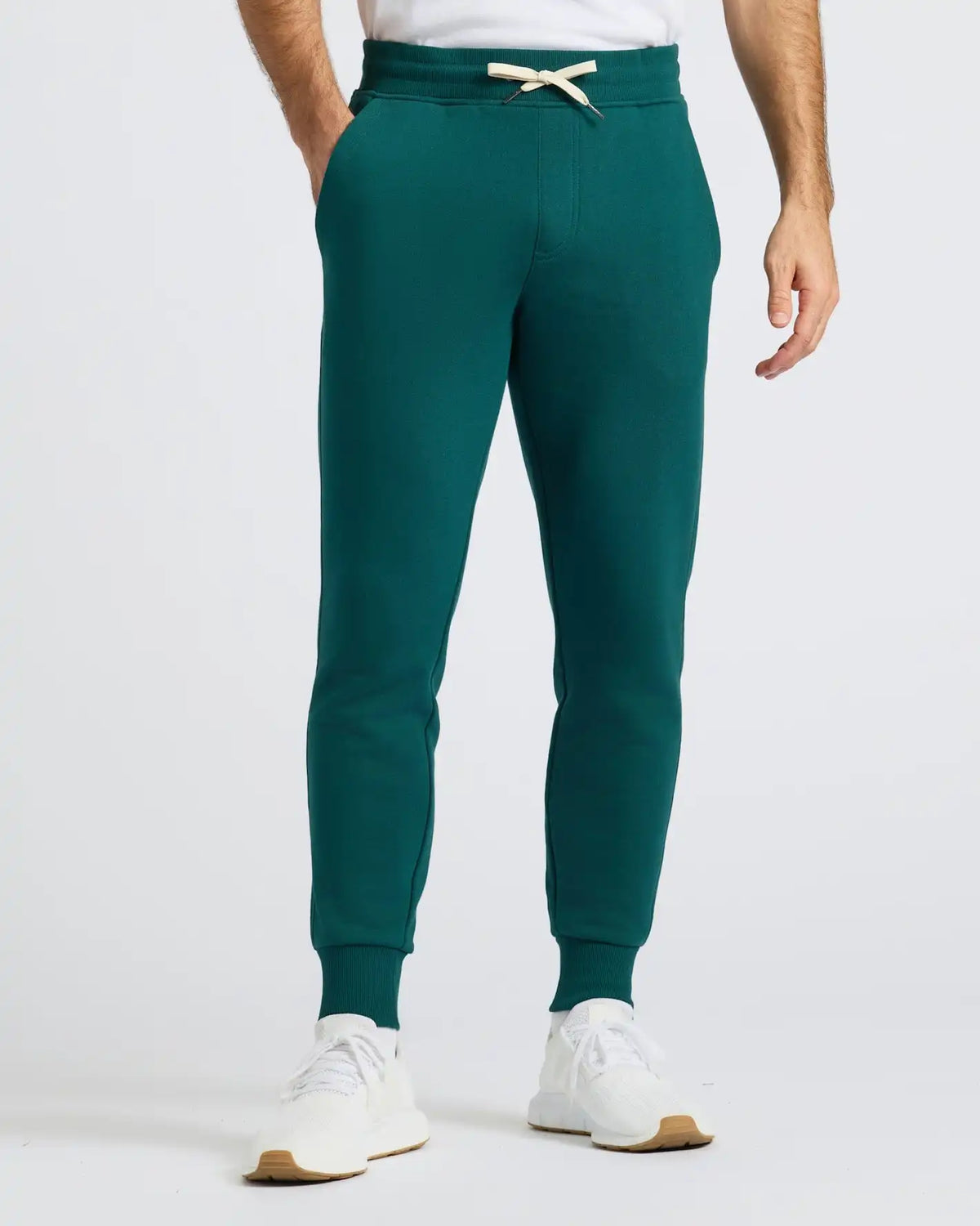 Deep Emerald Fleece French Terry Joggers