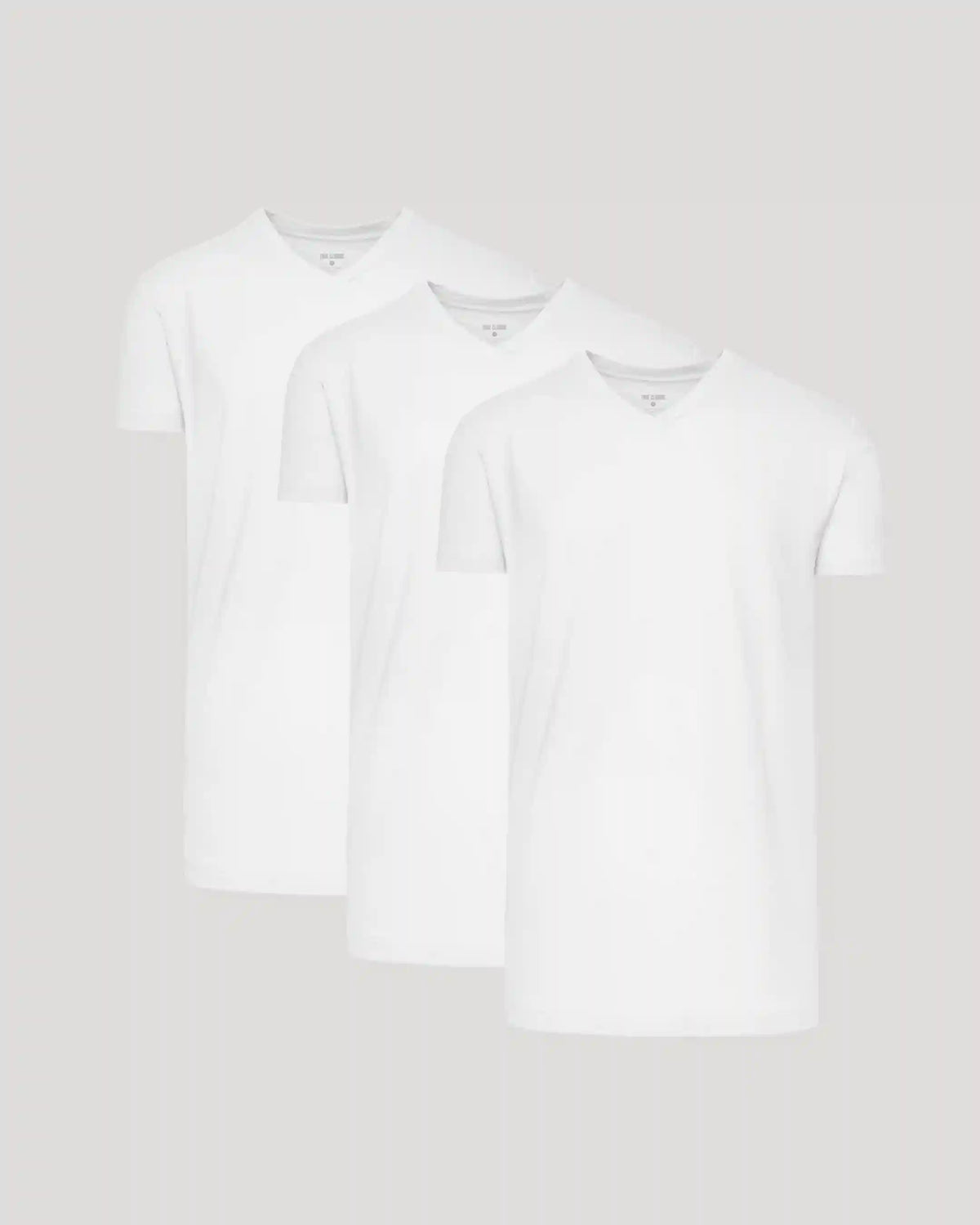 White Short Sleeve Tall Classic V-Neck 3-Pack