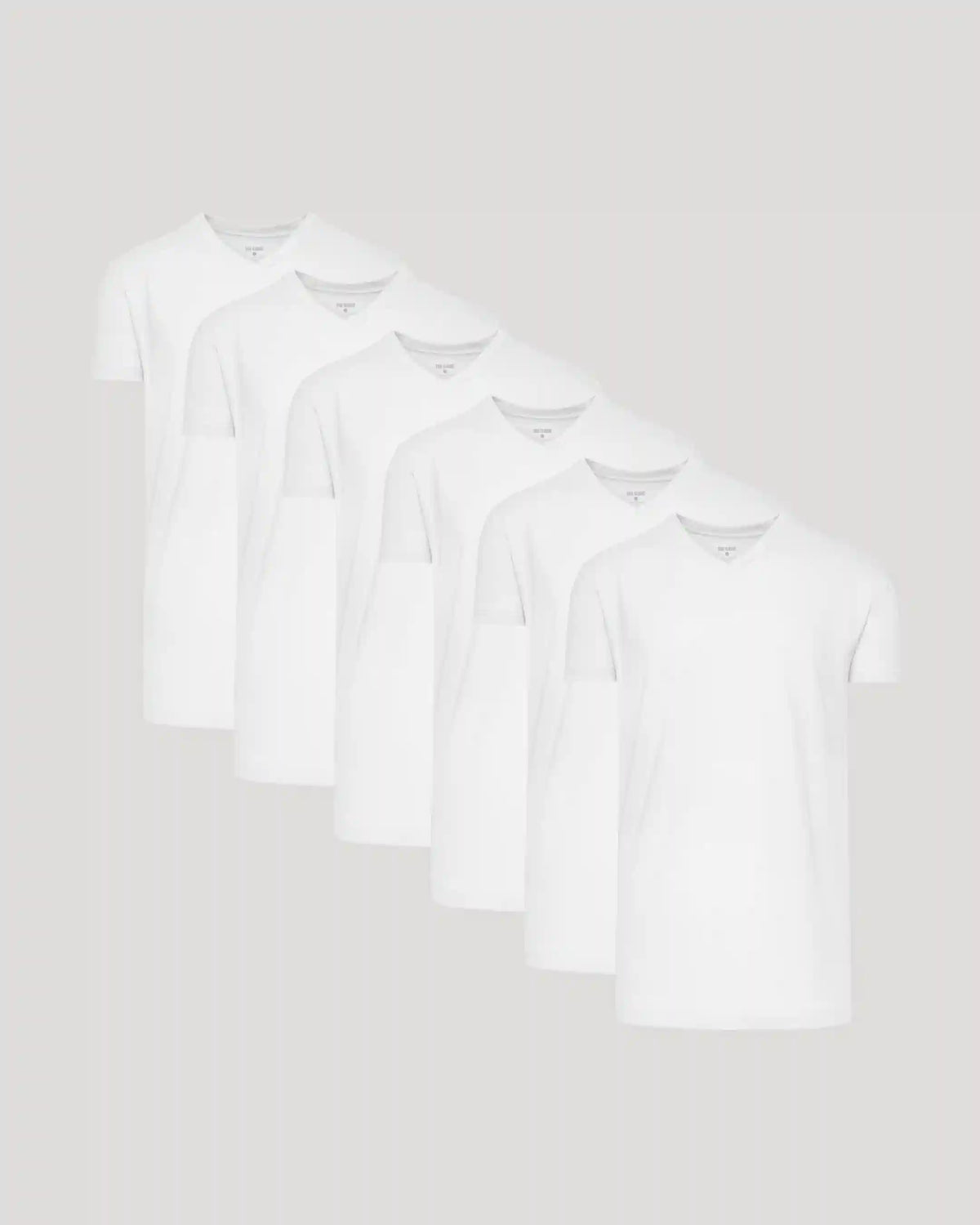 White Short Sleeve Tall Classic V-Neck 6-Pack