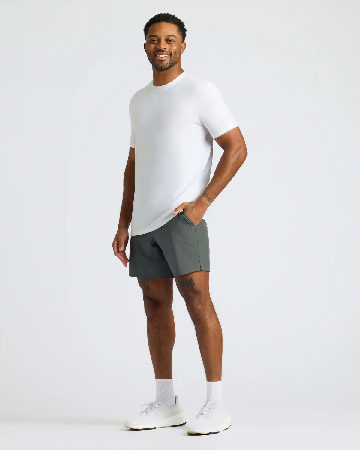 All White Active Crew Neck 6-Pack