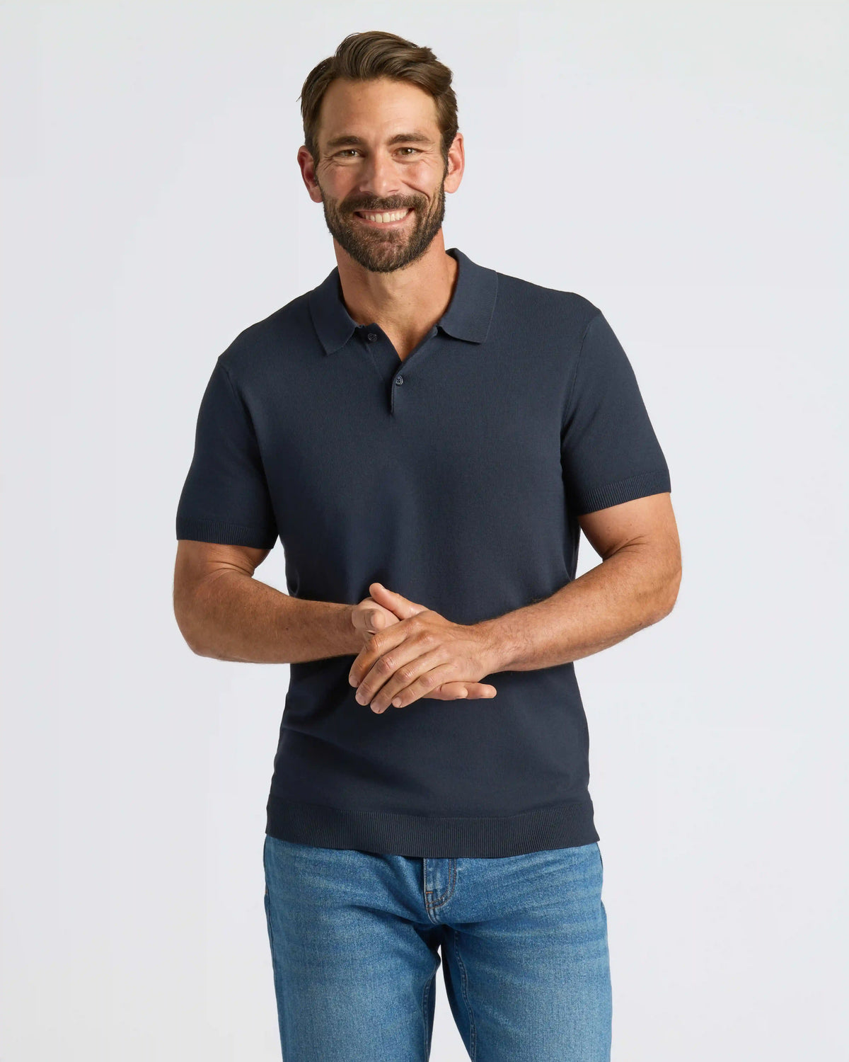 Navy Dressy Polo