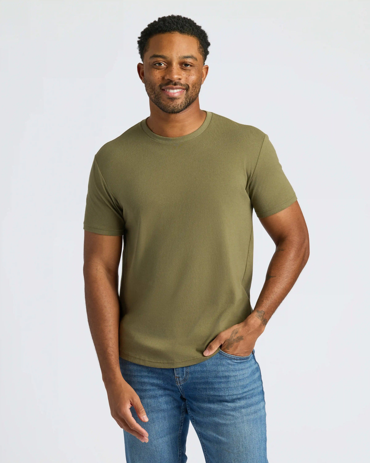Classic Curved Hem Crew Neck 3-Pack