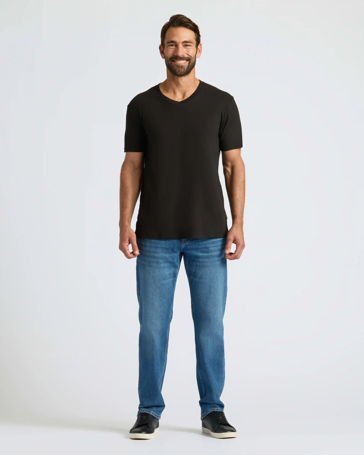 Black V Neck Tee