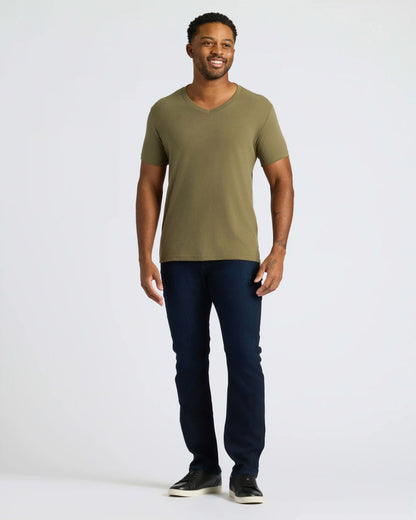 Military Green Classic V-Neck