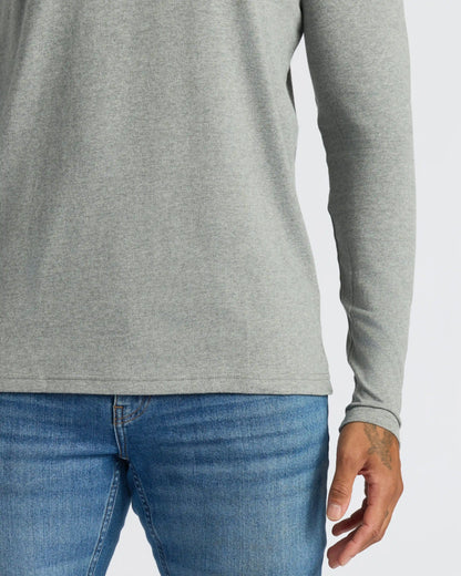 Heather Gray Classic Long Sleeve Henley